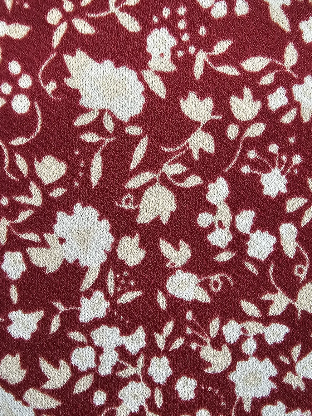 LUSH Maroon Floral Long Sleeve Crop Top - Picture 4 of 8
